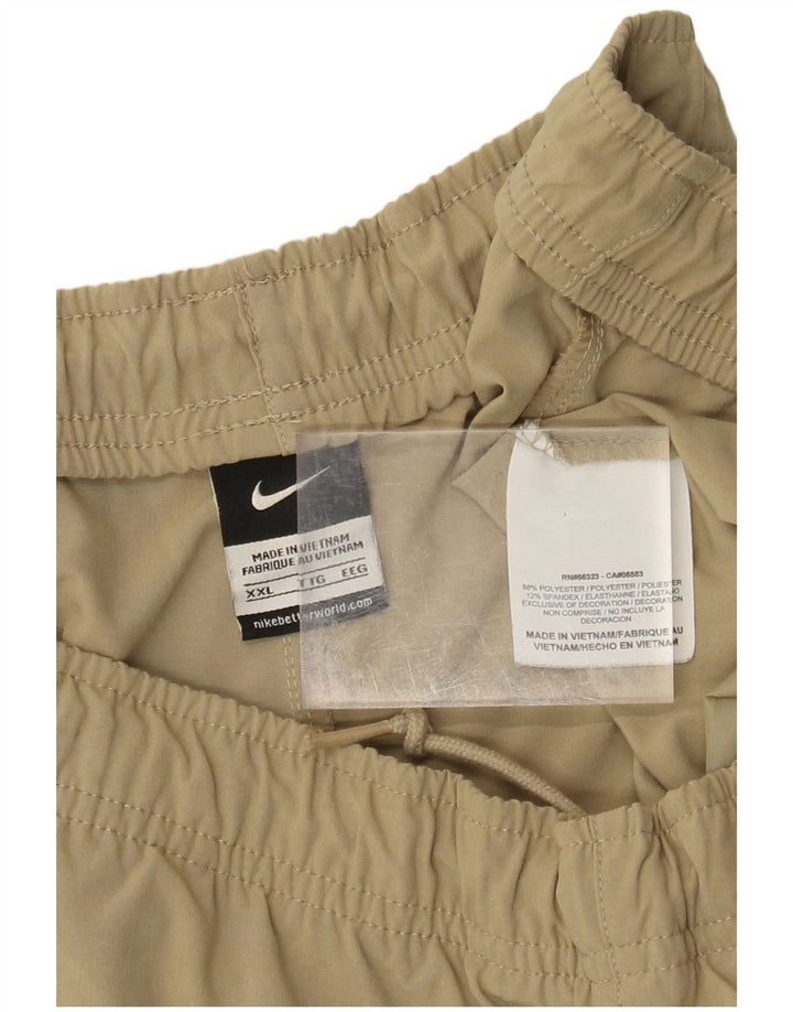 NIKE Mens Sport Shorts 2XL  Beige Polyester