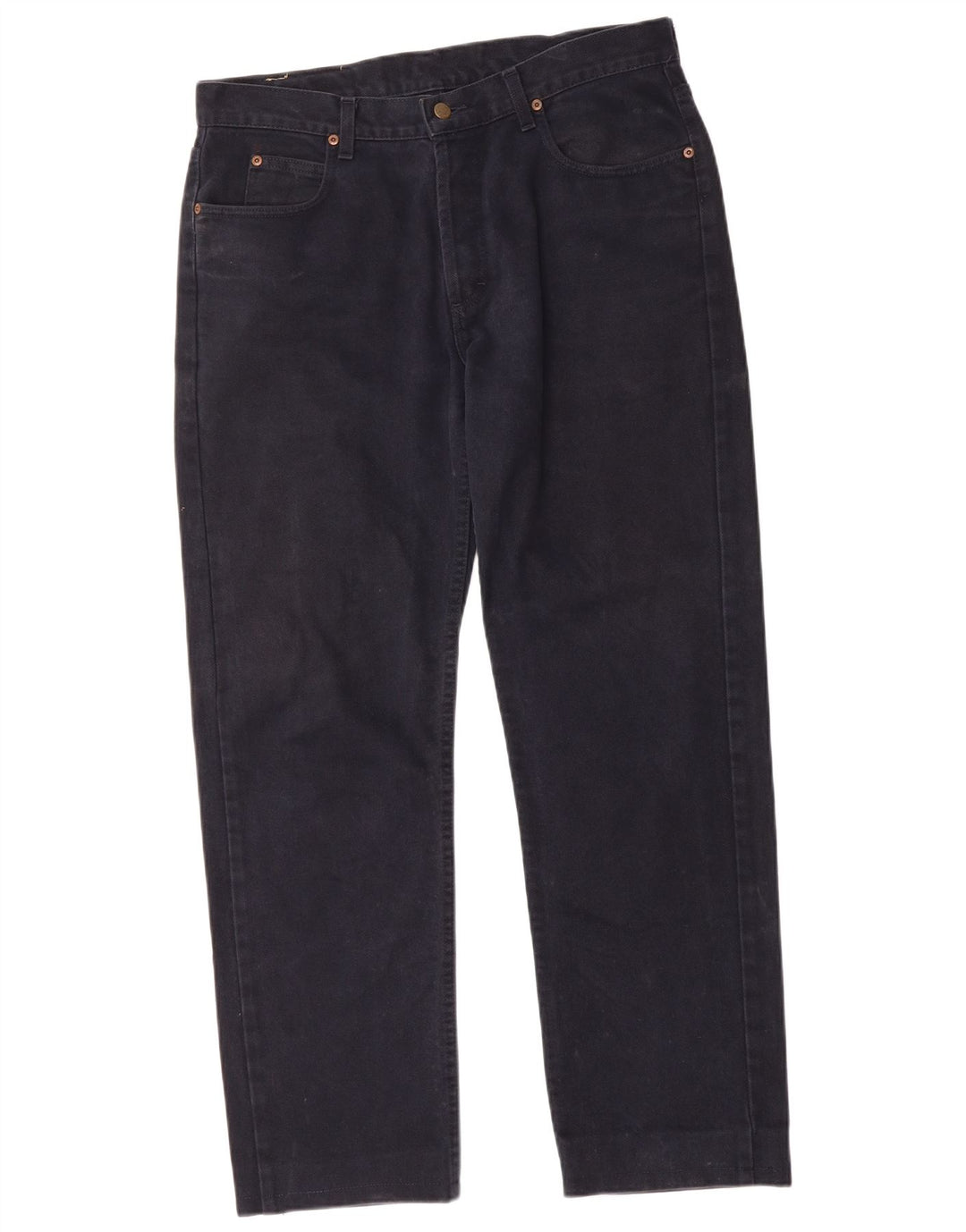 LEE Mens Straight Jeans W34 L30 Navy Blue Cotton
