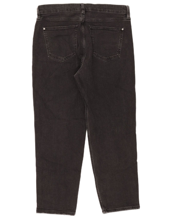 Marks & Spencer Γυναικεία Boyfriend Straight Jeans UK 14 Large W34 L26 Black