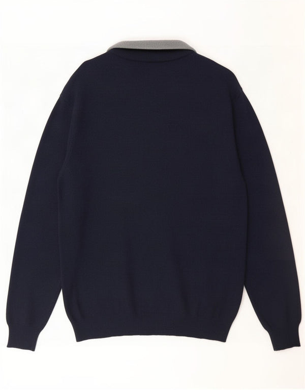 Ellesse Ανδρική ζακέτα πουλόβερ Large Navy Blue Wool