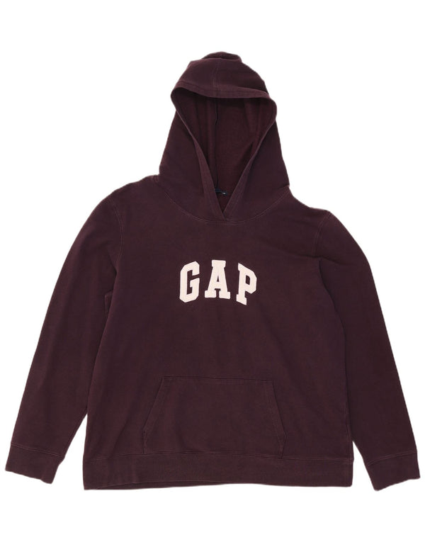 Γυναικείο Gap Graphic Hoodie Jumper UK 18 XL Βαμβακερό μπορντό