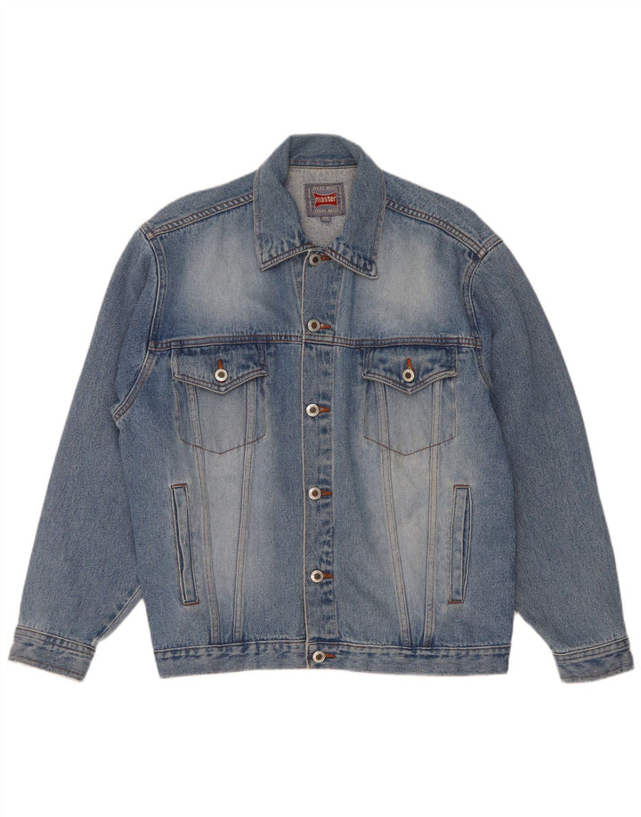 Master Ανδρικό Τζιν Μπουφάν UK 38 Medium Blue Cotton