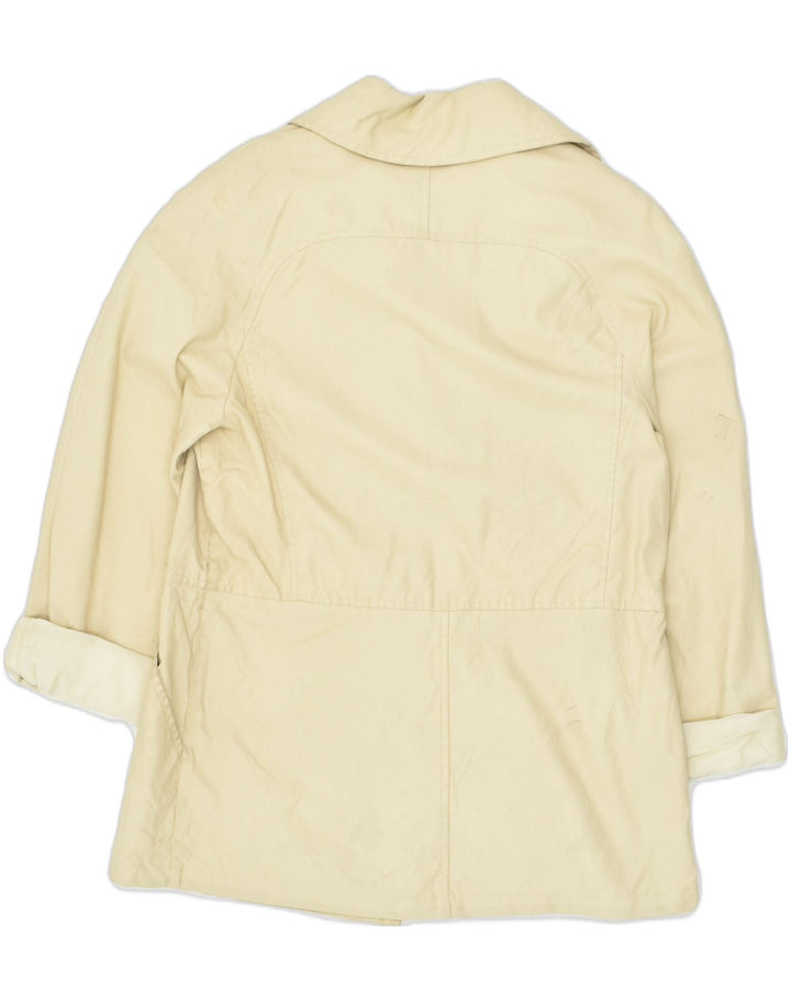 PENNY BLACK Womens Overcoat UK 10 Small Beige Cotton | Vintage Penny Black | Thrift | Second-Hand Penny Black | Used Clothing | Messina Hembry 