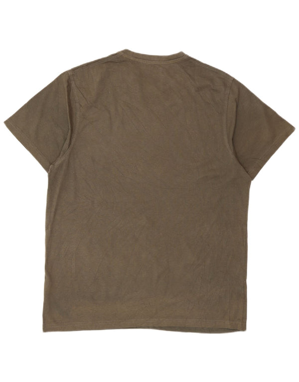 Ανδρικό γραφικό T-Shirt Mountain Warehouse Top Medium Khaki Cotton