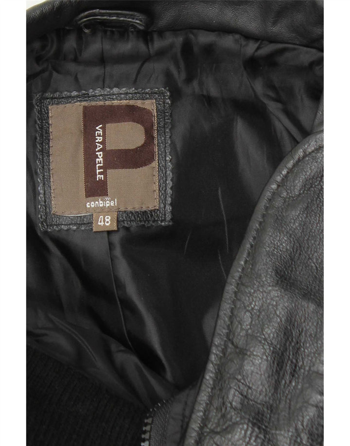 Ανδρικό Δερμάτινο Μπουφάν Conbipel IT 48 Medium Black Leather