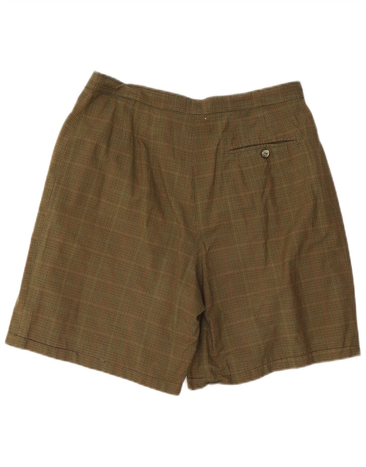 Vintage γυναικείο σορτς Chino με καρφίτσες W32 Μεγάλο Χακί Check