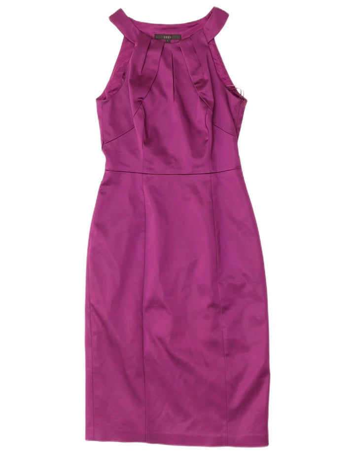 Γυναικείο φόρεμα με θήκη COAST UK 8 Small Maroon Acetate