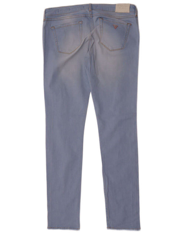 Guess Womens Starlet Distressed Skinny Jeans W31 L32 Blue Cotton