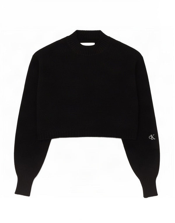 Calvin Klein Jeans Γυναικείο πουλόβερ με λαιμόκοψη χελώνας UK 6 XS μαύρο