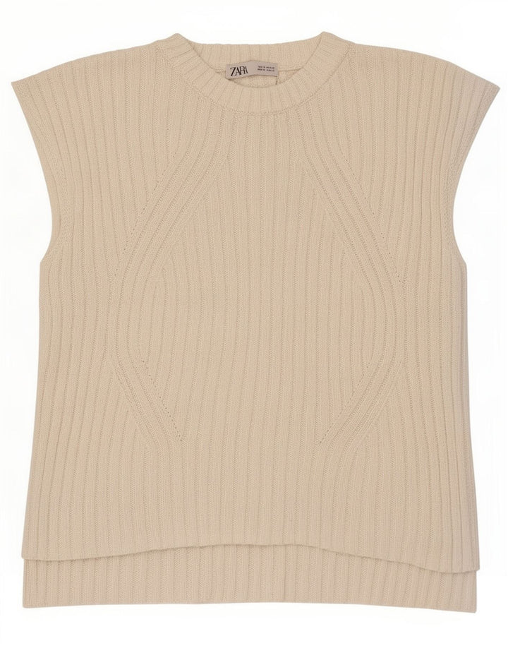 Zara Γυναικείο Γιλέκο Τοπ UK 14 Medium White