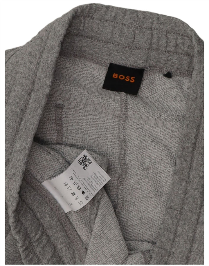 Ανδρική αθλητική φόρμα HUGO BOSS Παντελόνι Joggers Μικρό Γκρι Βαμβακερό