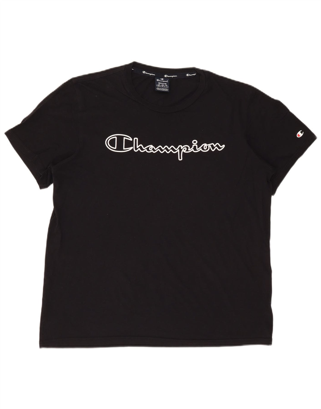 Ανδρικό γραφικό T-Shirt Champion Top Μεσαίο μαύρο βαμβακερό
