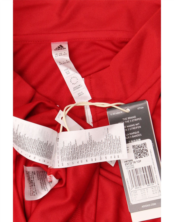 Adidas ανδρική φόρμα πουλόβερ με φερμουάρ Aeroready Top XL Κόκκινο Πολυεστέρας