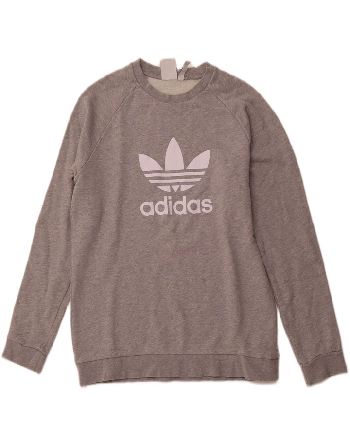 Ανδρικό γραφικό φούτερ ADIDAS Jumper Medium Grey Cotton Sports