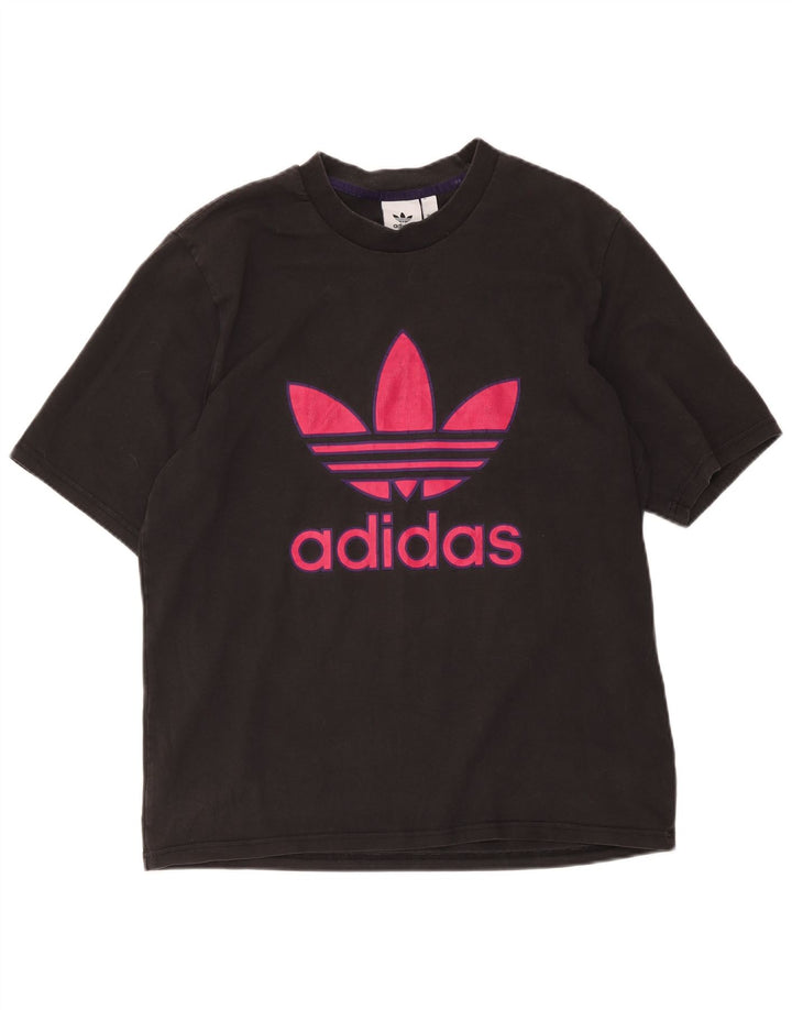Ανδρικό γραφικό T-Shirt Adidas Top Μεσαίο μαύρο βαμβακερό