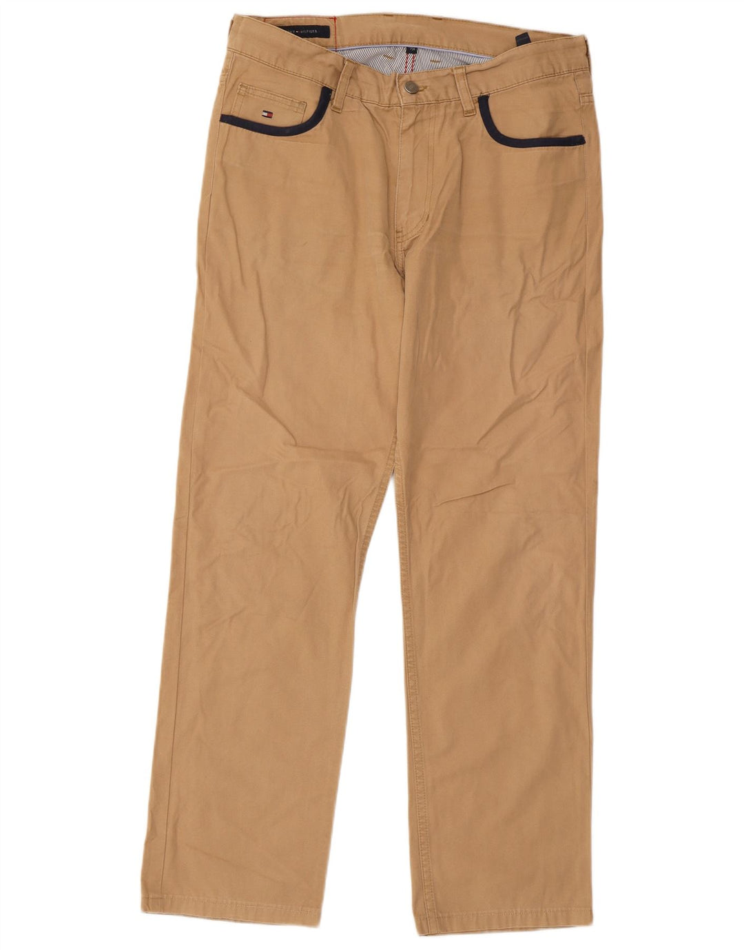 TOMMY HILFIGER Ανδρικό ίσιο casual παντελόνι W33 L29 Μπεζ βαμβακερό