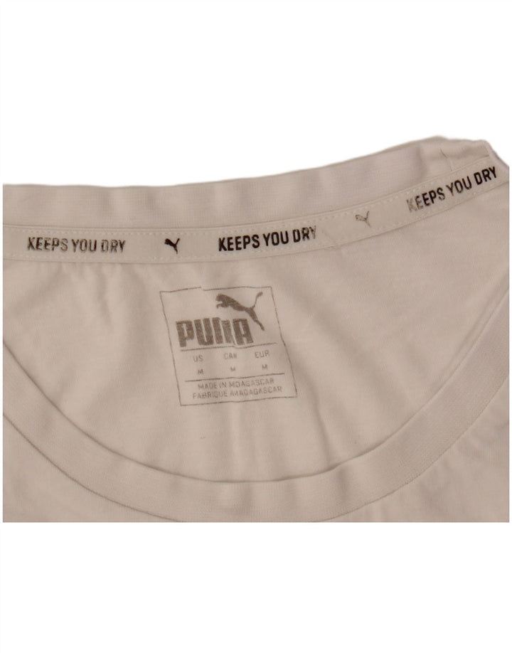 Ανδρικό γραφικό μπλουζάκι Puma Top Medium White