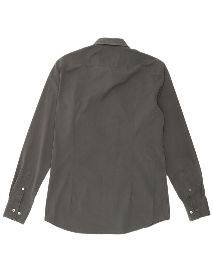 Ανδρικό πουκάμισο HUGO BOSS Slim Fit Μέγεθος 40 Μεσαίο πράσινο βαμβακερό