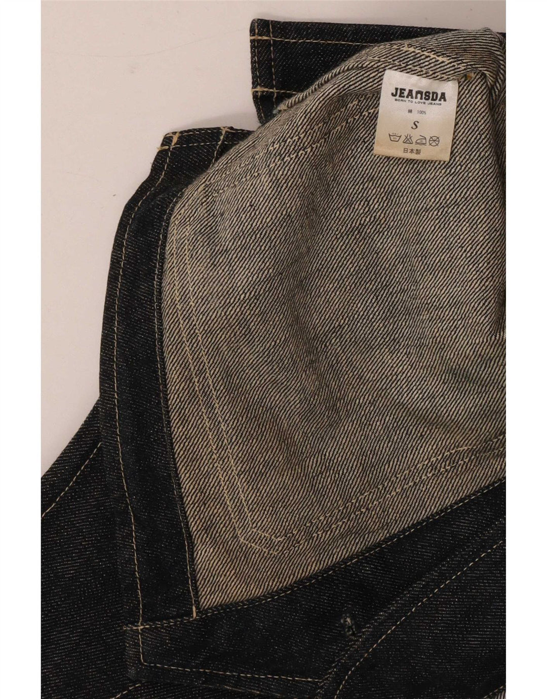 Vintage Ανδρικό τζιν γιλέκο Small Navy Blue