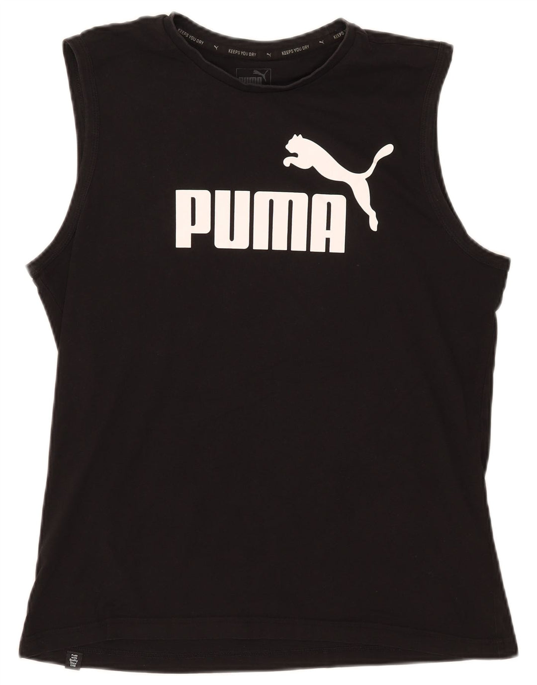 Ανδρικό γραφικό γιλέκο Puma μεγάλο μαύρο βαμβακερό