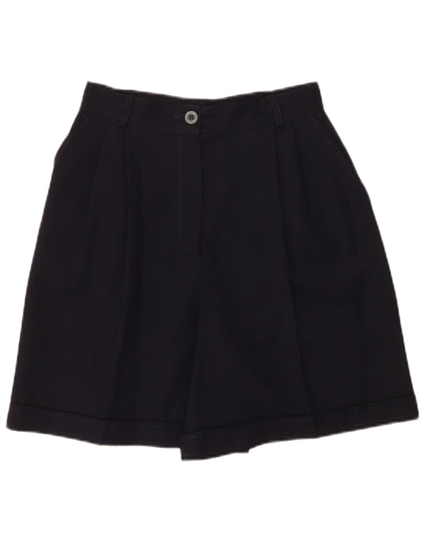 Vintage γυναικείο ψηλόμεσο σορτς Chino IT 44 Medium W26 μαύρο μαλλί