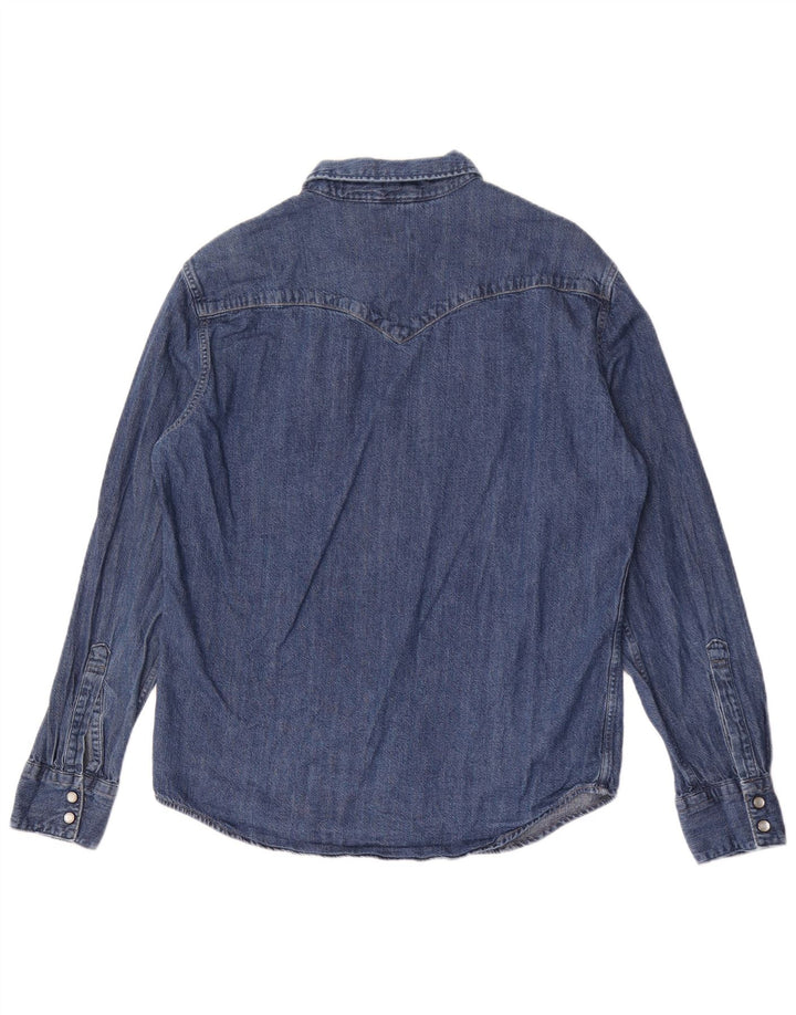 Ανδρικό πουκάμισο Levi's Standard τζιν, μεσαίο μπλε βαμβακερό