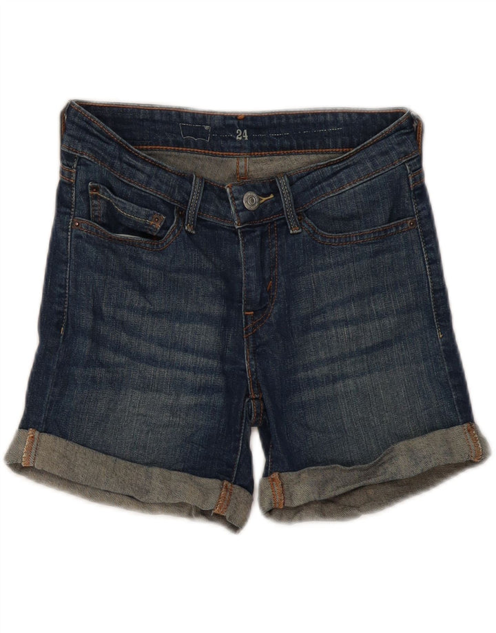 LEVI'S Womens Denim Shorts W24 XS Blue Cotton Vintage Levi's and Second-Hand Levi's from Messina Hembry 