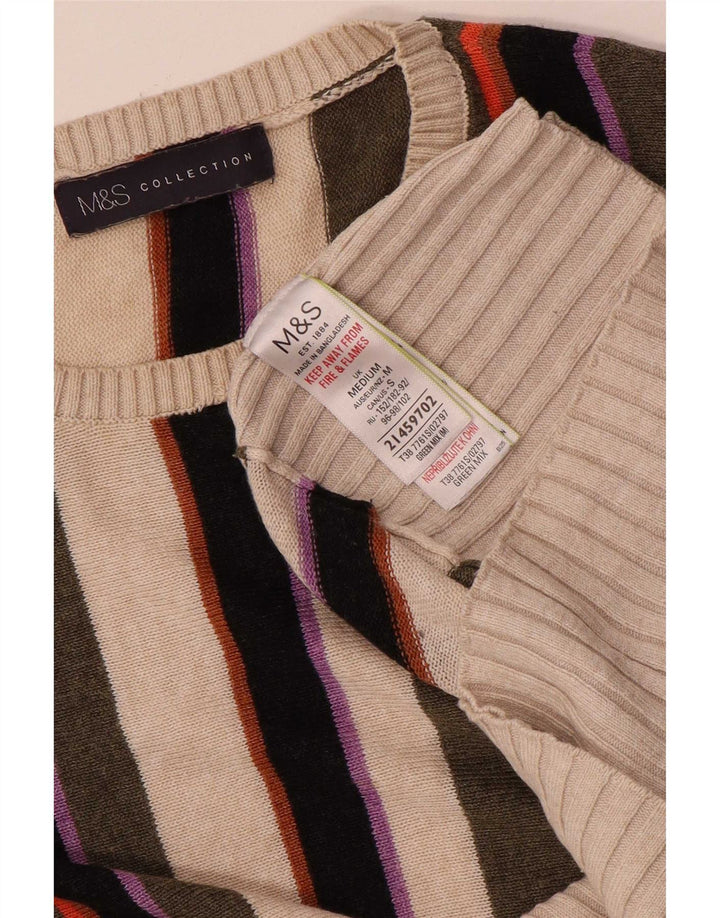 Marks & Spencer Γυναικείο πουλόβερ με λαιμόκοψη UK 14 Medium πολύχρωμο