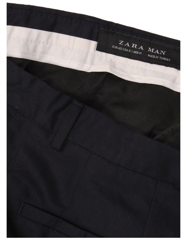 Ανδρικό Slim Suit Παντελόνι Zara EU 40 Medium W31 L36 Navy Blue