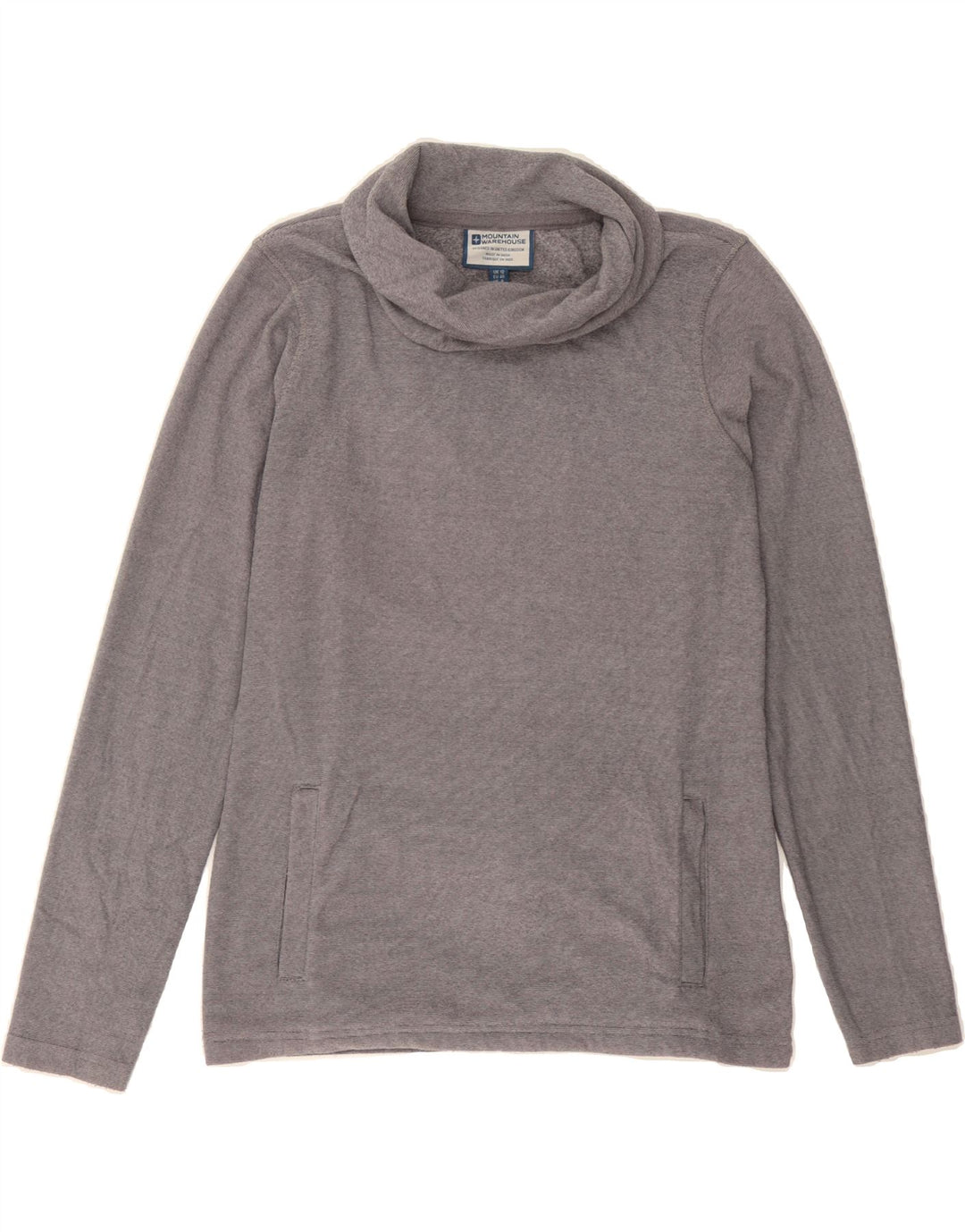 MOUNTAIN WAREHOUSE Womens Sweatshirt Jumper UK 12 Medium  Grey Pinstripe Vintage Mountain Warehouse and Second-Hand Mountain Warehouse from Messina Hembry 