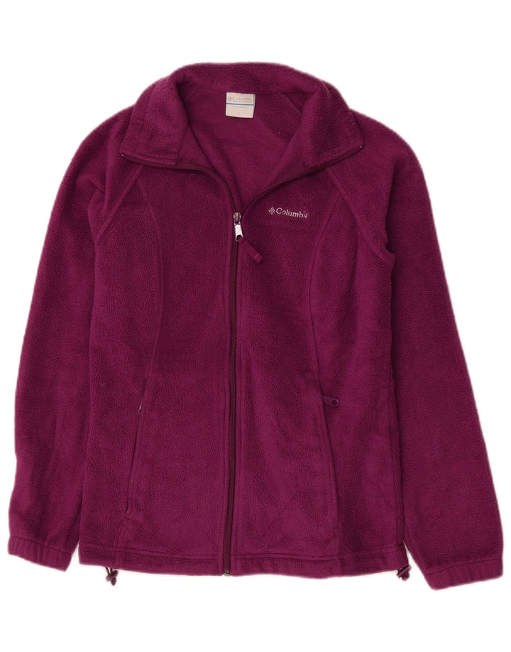 COLUMBIA Womens Fleece Jacket UK 10 Small Purple Polyester