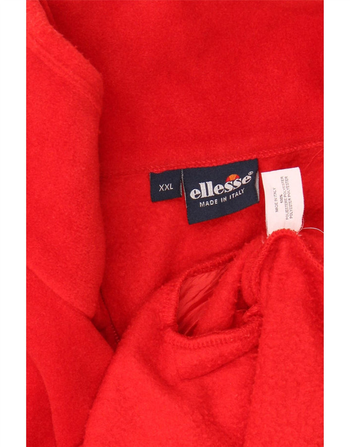 ELLESSE Ανδρικό φερμουάρ Fleece Jumper 2XL Κόκκινο Πολυεστέρας