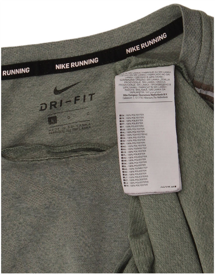 Ανδρικό T-Shirt Nike Dri Fit Top Large Green Polyester