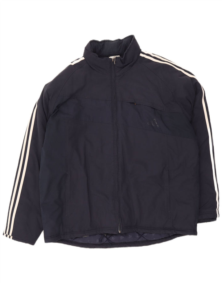 Adidas Ανδρικό μπουφάν με επένδυση UK 42 XL Navy Blue Polyester