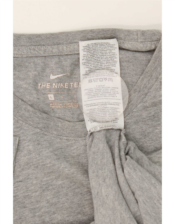 Ανδρικό μπλουζάκι Nike, μεγάλο γκρι βαμβακερό
