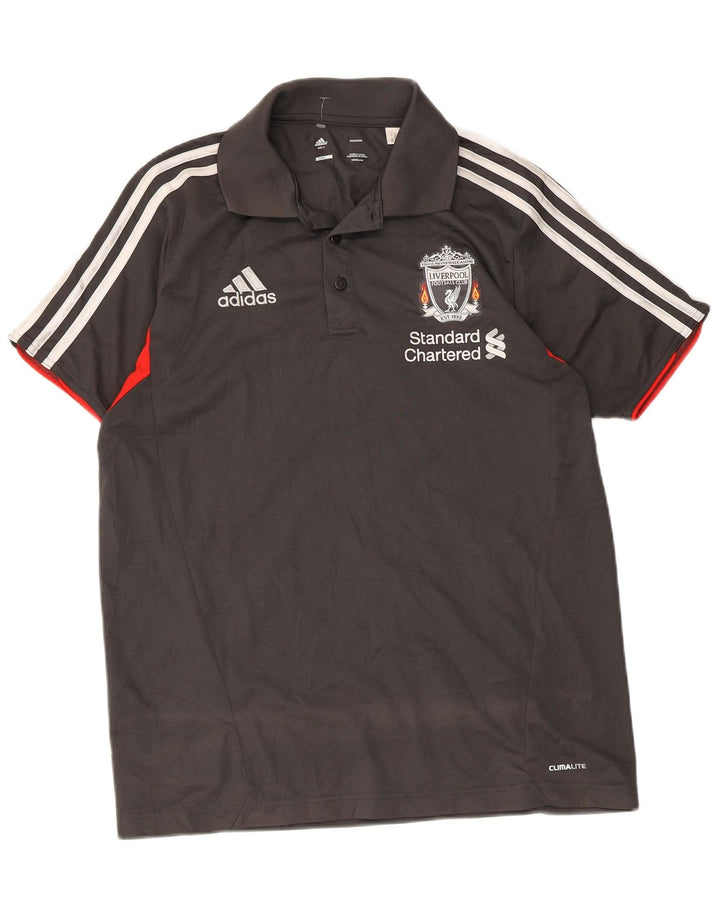 Adidas Ανδρικό γραφικό μπλουζάκι πόλο Liverpool Μικρό γκρι πολύχρωμο πολυεστέρα