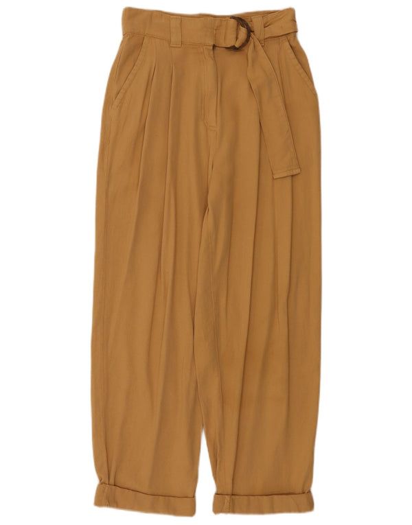 Topshop γυναικείο ψηλόμεσο παντελόνι UK 8 Small W26 L25 Beige
