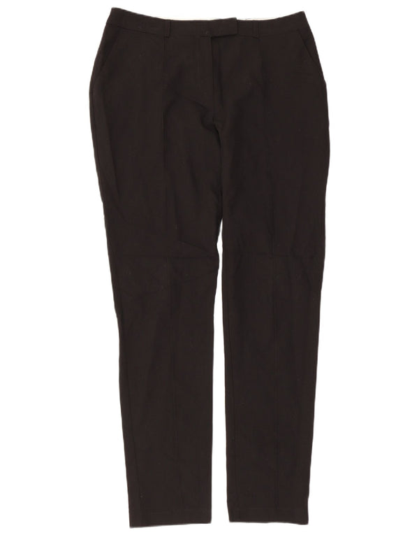 TOPSHOP Womens Straight Suit Trousers UK 10 Small W32 L29 Black Polyester