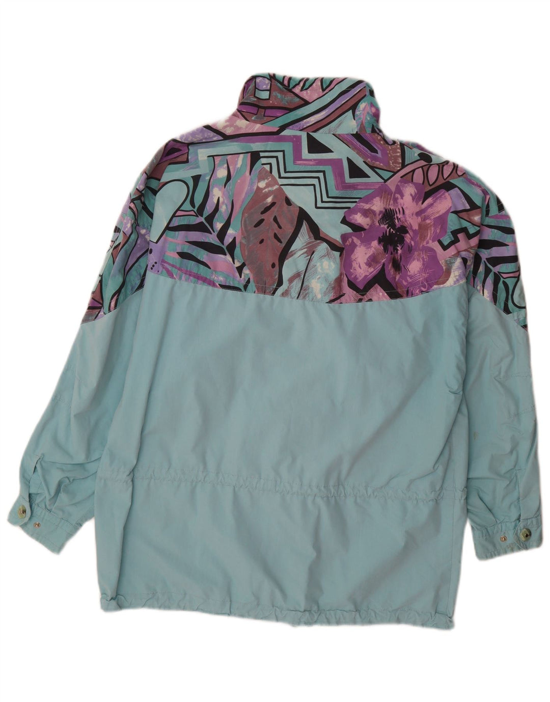 Maser M Γυναικείο Αδιάβροχο Oversized UK 10 Small Turquoise Geometric