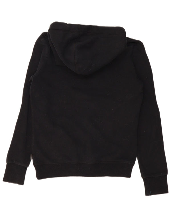 Superdry Γυναικείο Γραφικό Hoodie Jumper UK 12 μεσαίο μαύρο βαμβακερό
