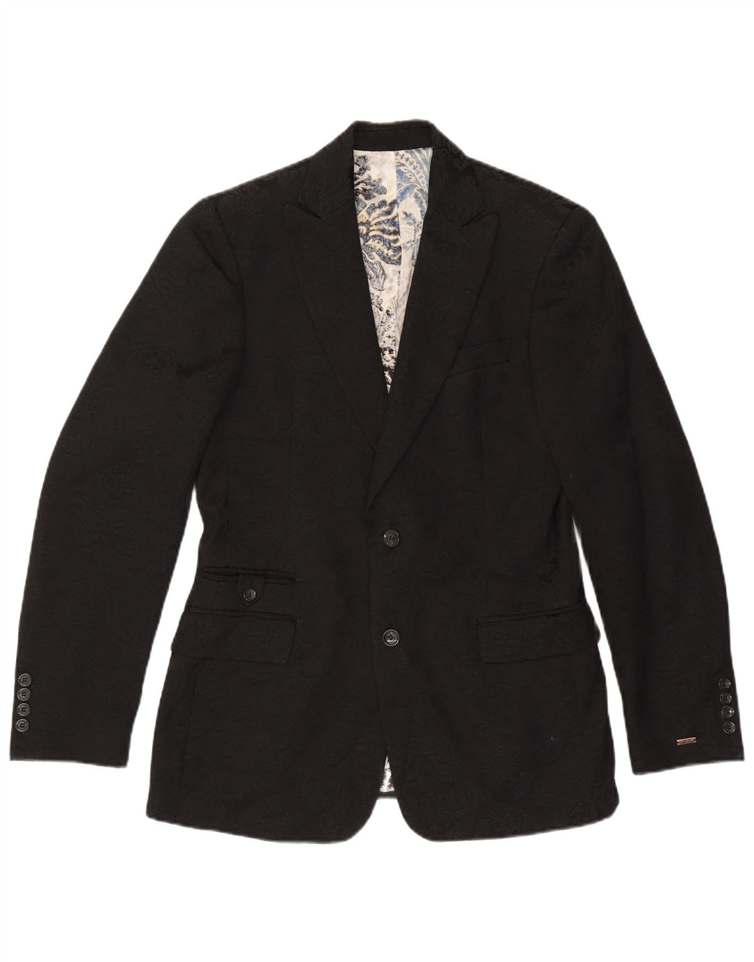 Just Cavalli Ανδρικό σακάκι σακάκι με 2 κουμπιά UK 38 Medium Black