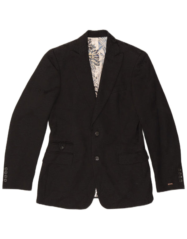 Just Cavalli Ανδρικό σακάκι σακάκι με 2 κουμπιά UK 38 Medium Black