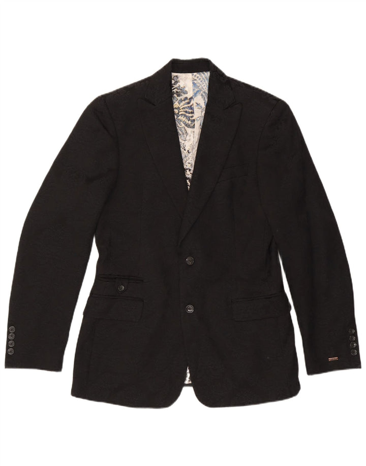 Just Cavalli Ανδρικό σακάκι σακάκι με 2 κουμπιά UK 38 Medium Black