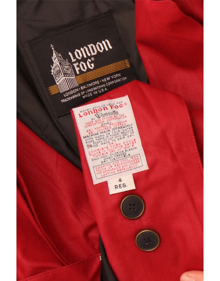 LONDON FOG Γυναικεία καμπαρντίνα υπερμεγέθη US 4 Small Pink Polyester