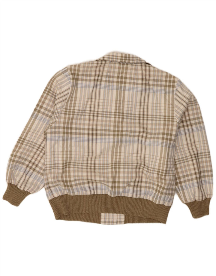 Vintage Γυναικείο Bomber Jacket IT 44 Medium Green Check Polyester