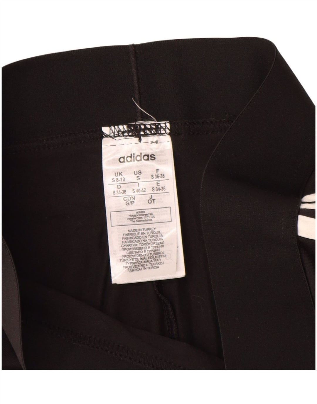 Γυναικείο κολάν ADIDAS UK 8/10 Μικρό μαύρο βαμβακερό