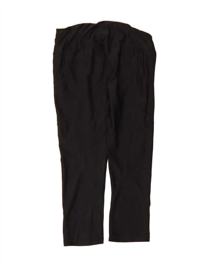 REEBOK Womens Capri Leggings UK 8 Small  Black Polyester Vintage Reebok and Second-Hand Reebok from Messina Hembry 