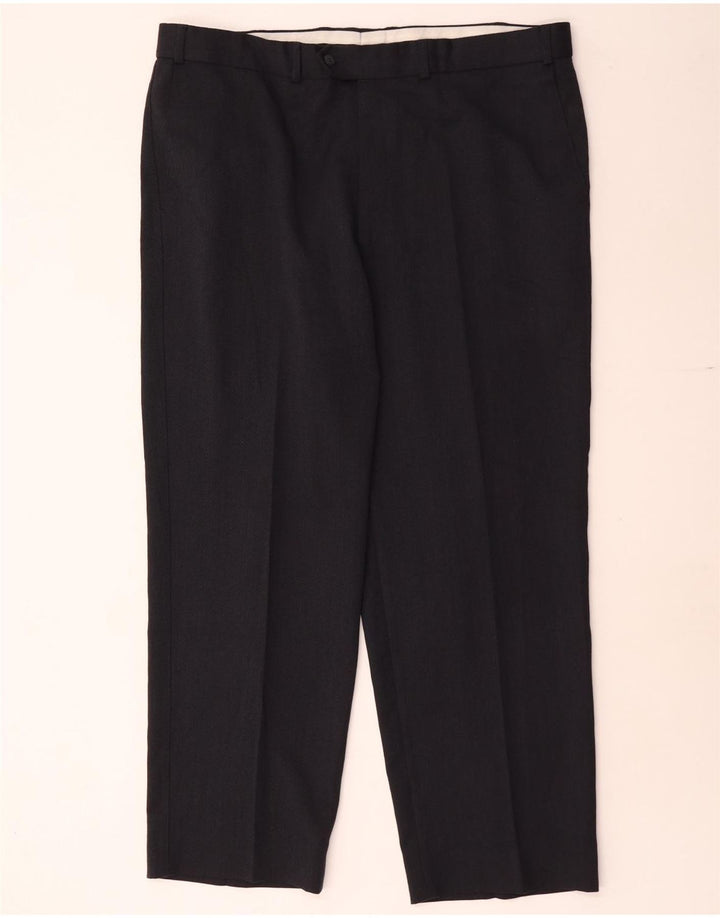 Ανδρικό ίσιο παντελόνι Marks & Spencer W40 L29 Navy Blue Polyester