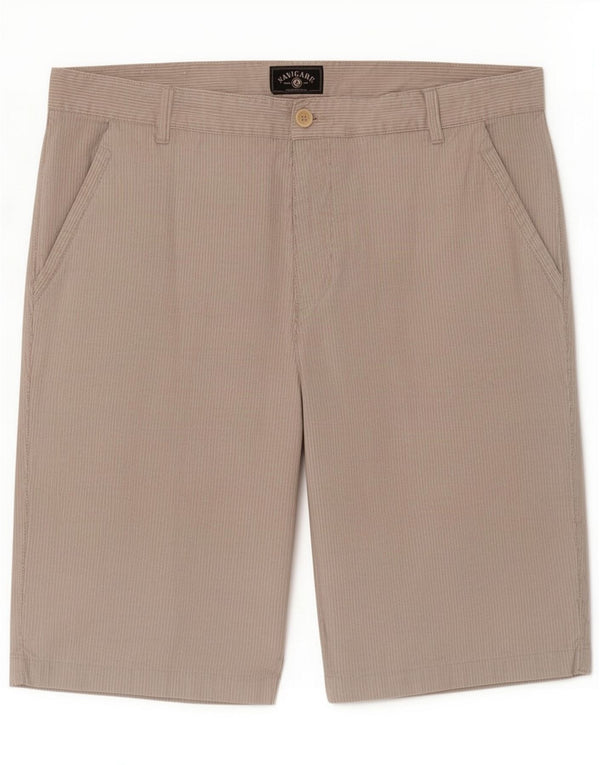 Navigare Ανδρικό σορτς Chino IT 56 3XL W38 Μπεζ ριγέ βαμβακερό