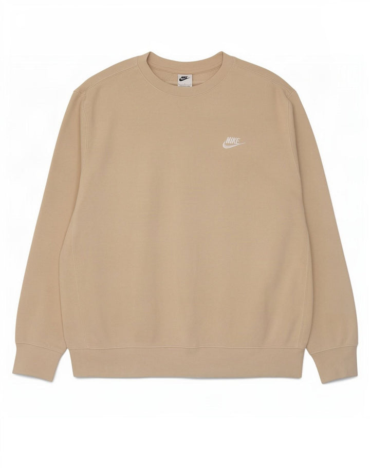 Ανδρικό φούτερ Nike Jumper με μεγάλο μπεζ βαμβακερό χρώμα